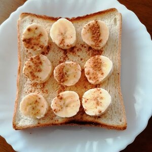 トースト＋バナナ☆家庭で簡単、カフェ気分♪
